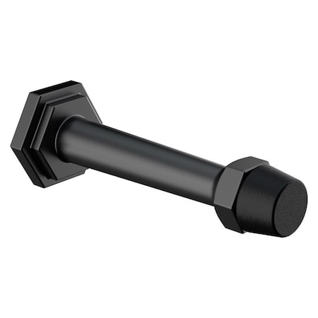 National Hardware National Hardware Powell 5/8 in. W X 3-19/32 in. L Zinc Matte Black Door Stop Mounts to door and wal N830-530